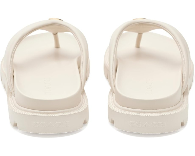 Бренд COACH сандалии Brynn Leather Thong кожаные шлепанцы