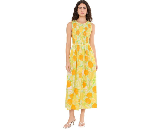 Платье миди Daisey Smocked от Lilly Pulitzer с завышенной талией
