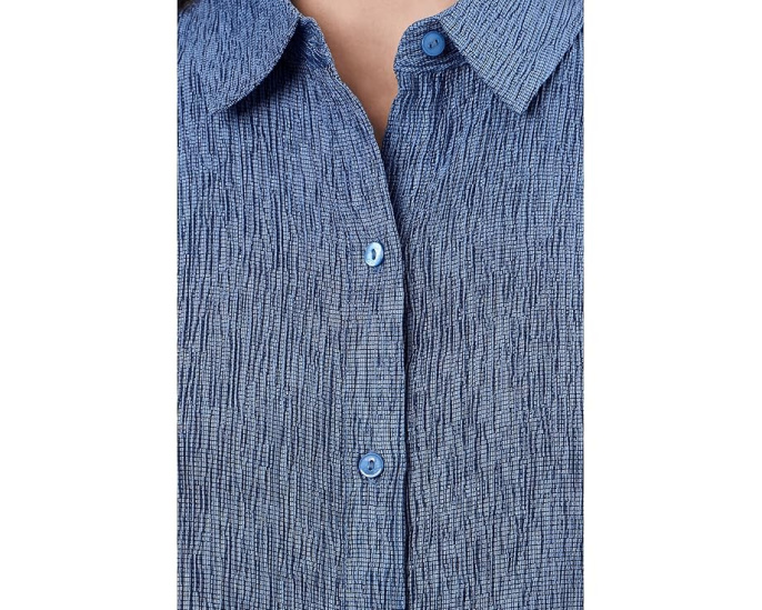 Рубашка Woven Plisse Classic Collar Shirt Eileen Fisher с воротником