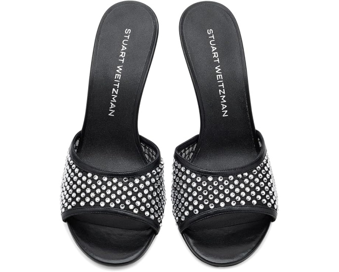 Сланцы Stuart Weitzman Bareitall Shine с блестками и стулом