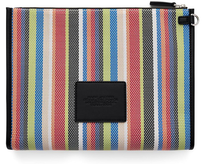 Большая сумка-пудреница The Stripe Mesh с полосатым принтом от Marc Jacobs