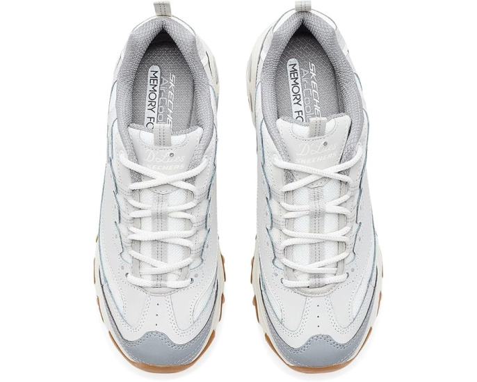 Кроссовки Skechers D'Lites Popular Vote серые на шнуровке