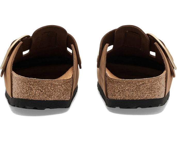 Birkenstock Boston сабо с крупной пряжкой Tonal из нубука