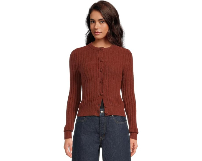 Кардиган Madewell Long Sleeve Cozy Cotton Ribbed с длинными рукавами