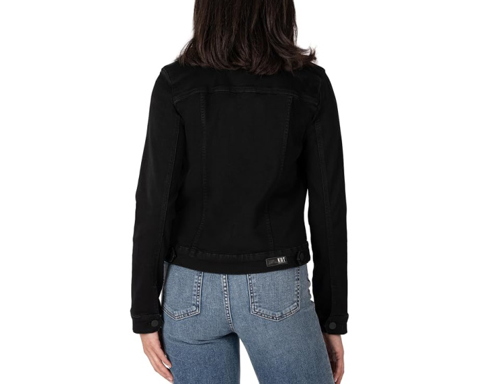 Джинсовая куртка KUT from the Kloth Julia Crop с отрезным поясом