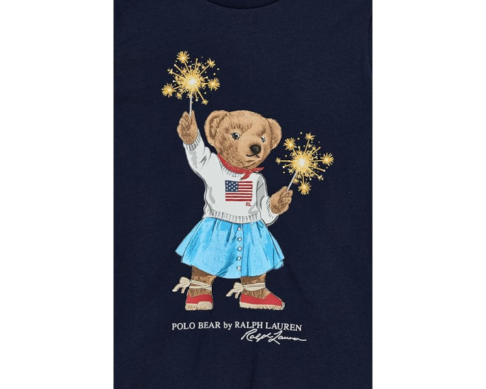 Платье Polo Ralph Lauren для детей с Polo Bear из хлопкового джерси
