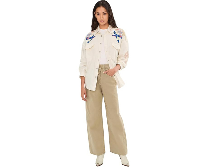 Free People рубашка We The Free Take Flight с вышивкой и оверсайз крой