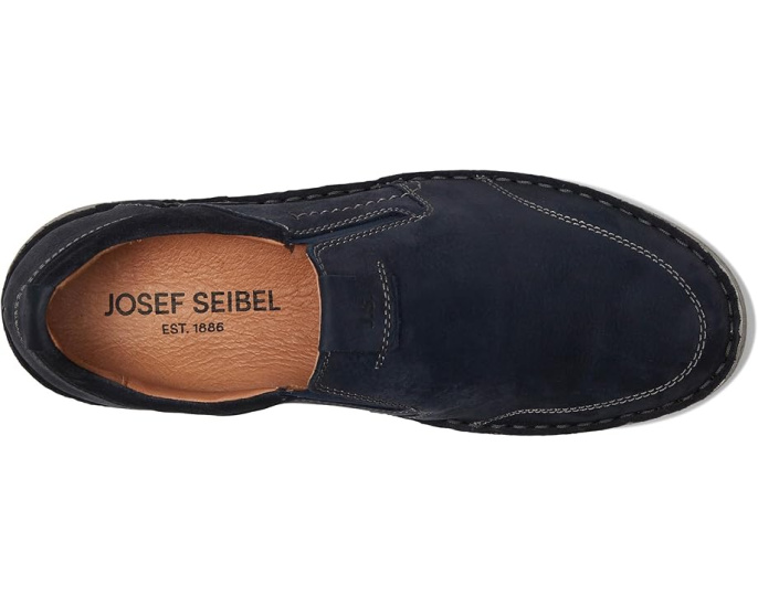 Мокасины Josef Seibel Ruben 03 из нубука с ручной строчкой