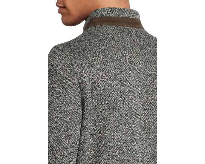 Johnston & Murphy толстовка Marled Quarter-zip с воротником из искусственной замши