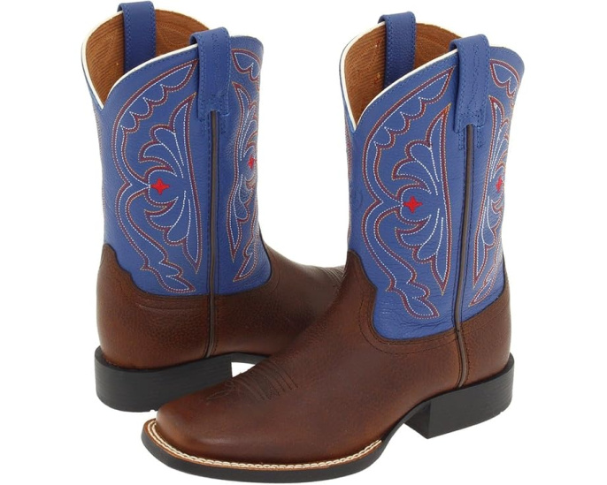 Сапоги Ariat Quickdraw для детей коричневые с синим