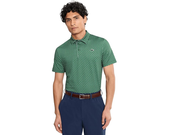 Lacoste поло для гольфа с принтом и технологией Ultra Dry