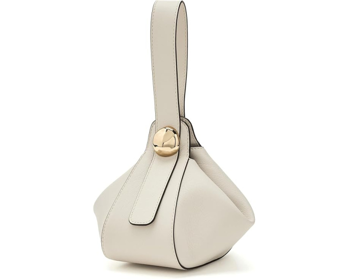 Madewell The Sculpted Metal Wristlet Bag из органической кожи