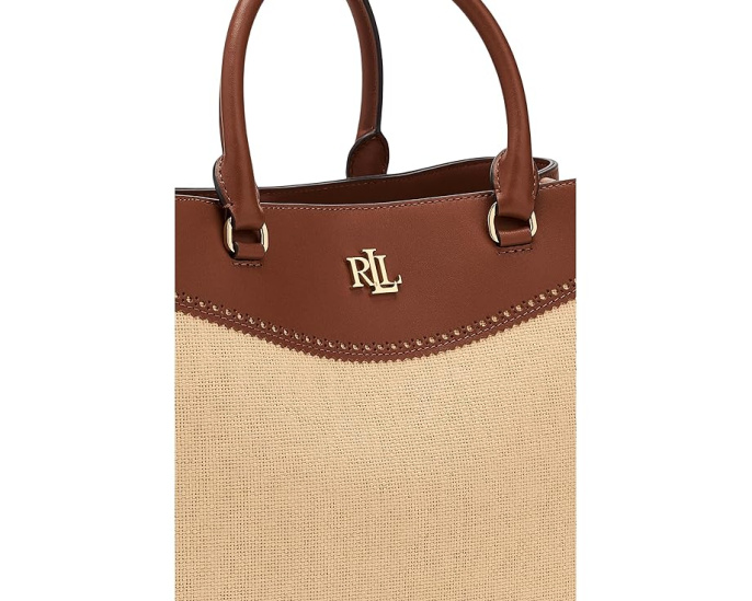 Большой сатчел Straw & Leather Marcy от Lauren Ralph Lauren
