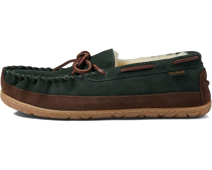 Тапочки L.L.Bean Wicked Good Moccasins из овчины с подошвой TPR