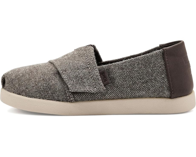 TOMS Alpargata для малышей с квадратным носком темно-коричневый