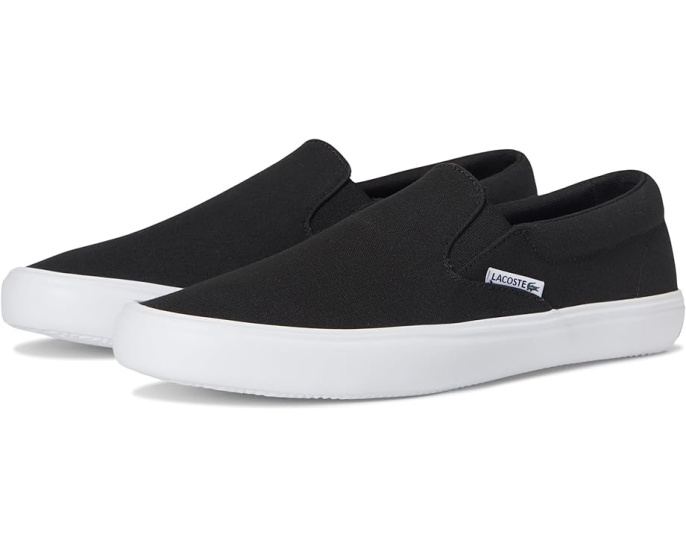Lacoste Slip-On Base слипоны из хлопка с круглым носком