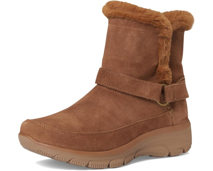Ботинки SKECHERS Easy Going с технологией Hands Free Slip-ins на клиновидном каблуке