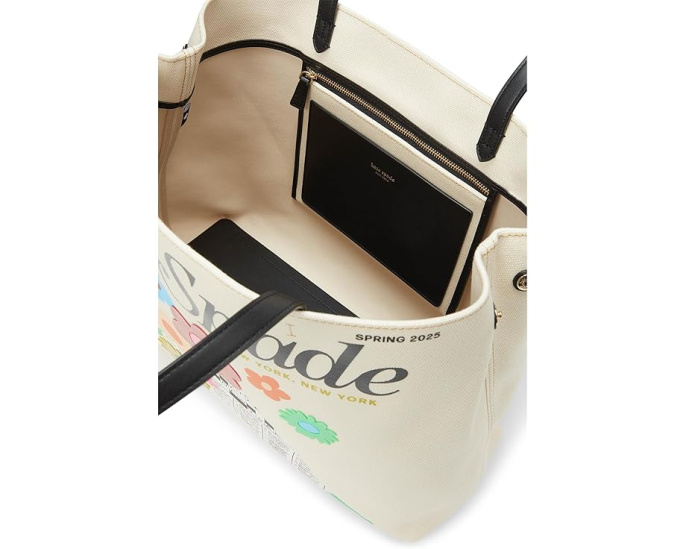 Сумка тоут Kate Spade New York Fresh Picks с цветочным принтом из хлопка