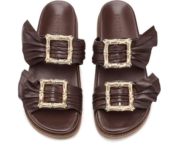 Сандалии Schutz Enola Bamboo Sporty с массивной подошвой