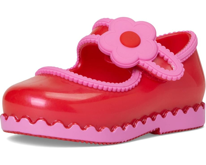 Балетки Hip Ballerina с аппликацией цветка и липучкой Mini Melissa