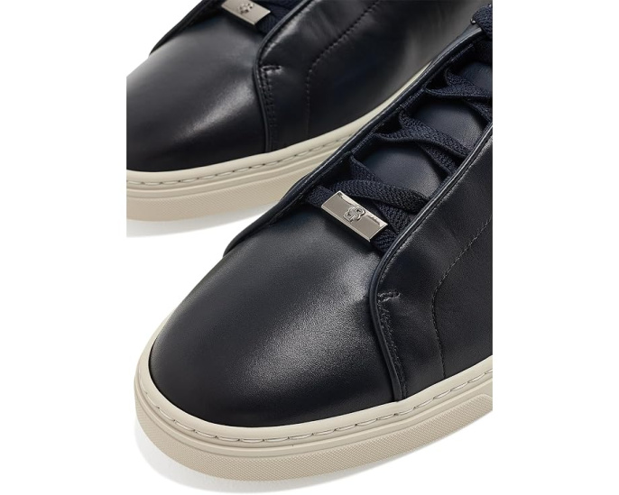 Кеды BOSS Gary Leather Sneakers кожаные с темно-синим верхом