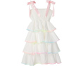 Платье Lola and The Boys Rainbow Tiered Bow с ярусами и бретелями-бантами