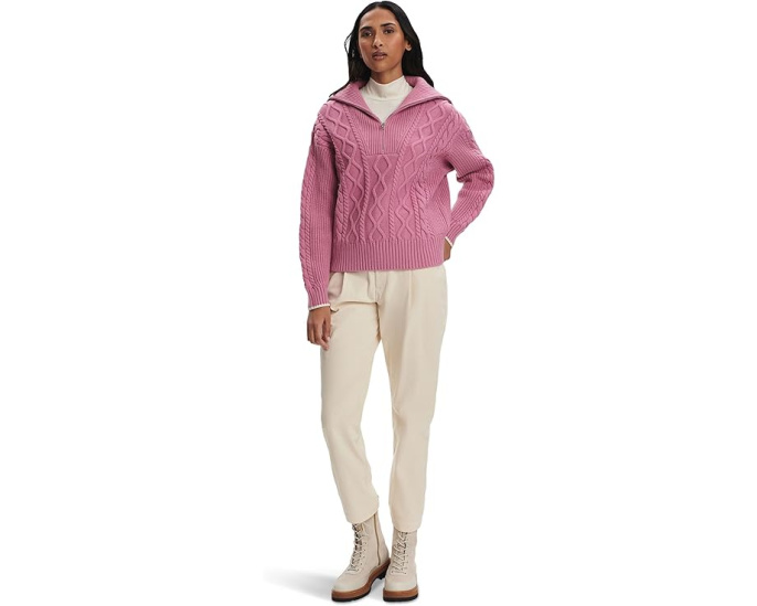 Varley кофта Didi Relaxed Cable 1/2 Zip цвета Mauve Orchid