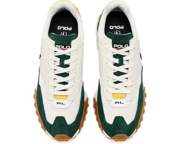 Кроссовки Polo Ralph Lauren Eldridge с замшевыми вставками Deckwash White/Forest/Yellow