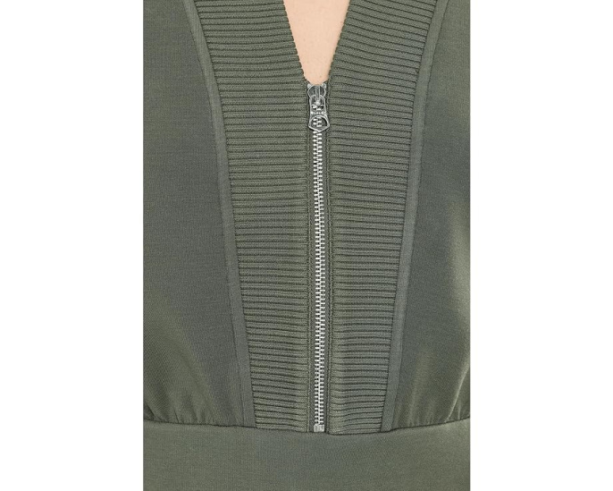 Varley платье Polyanna 1/2 Zip Dress с половинной молнией черное