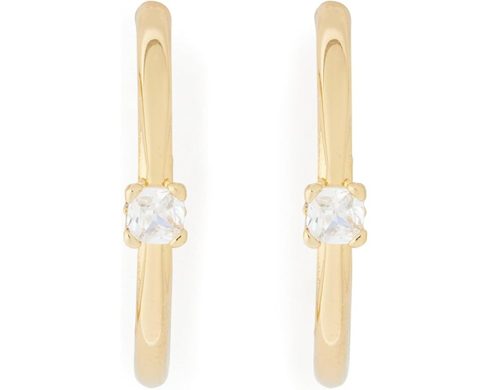 Серьги-кольца Kate Spade New York Bold Small Hoops с цирконием и жемчугом
