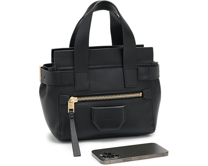 Мини сумка AllSaints Perez из коровьей кожи со съемным ремнем