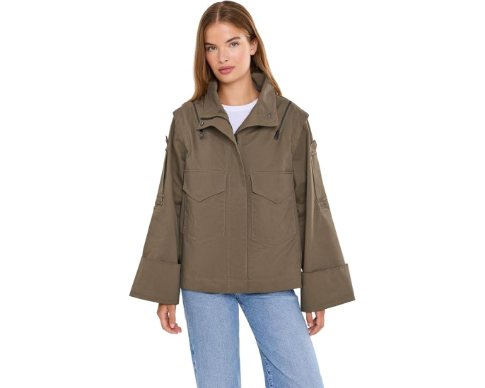 Куртка AllSaints Leighton с воротником-стойкой и молнией