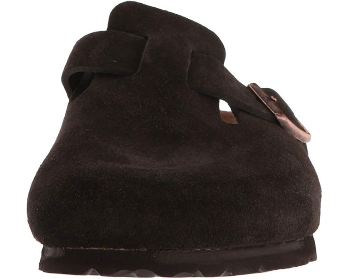 Биркенштоки Boston Soft Footbed из замши унисекс на пробковой стельке