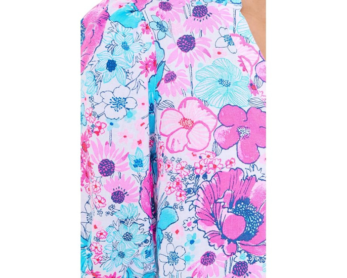 Топ Lilly Pulitzer Mialeigh с рукавом до локтя из льна