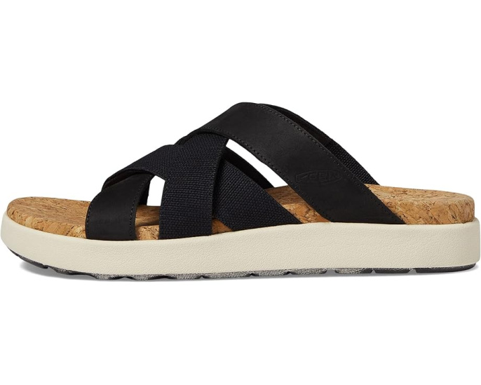 KEEN Elle сандалии-слипоны из кожи и текстиля