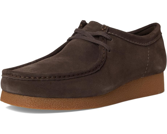 Кларки Wallabee EVO на шнуровке из замши