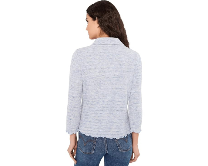 NIC+ZOE NZT Elbow Sleeve Spacedye Polo