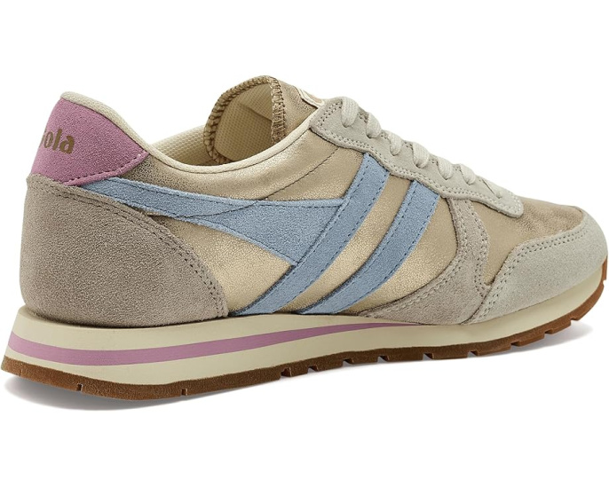 Кроссовки Gola Daytona Blaze с блестящими полосками и кожаным верхом