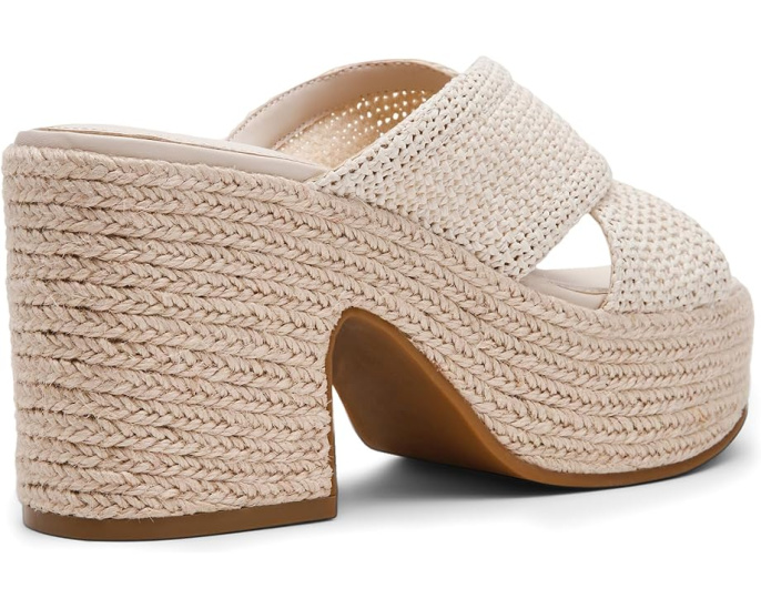 Сандалии Steve Madden Truthful на платформе с каблуком из рафии
