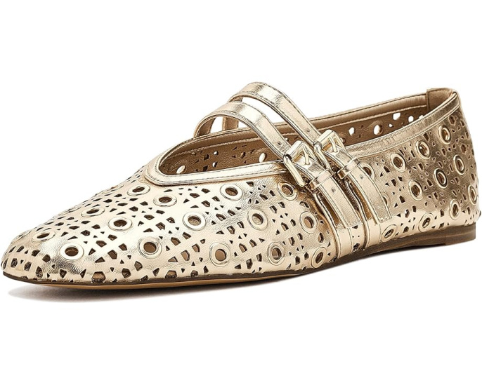 Балетки Steve Madden Lydia-P с тиснением золотой перфорацией