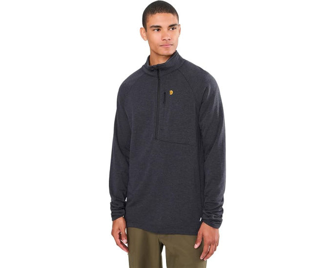 Fjällräven Bergtagen Midlayer 1/2 Zip флис с шерстью Black
