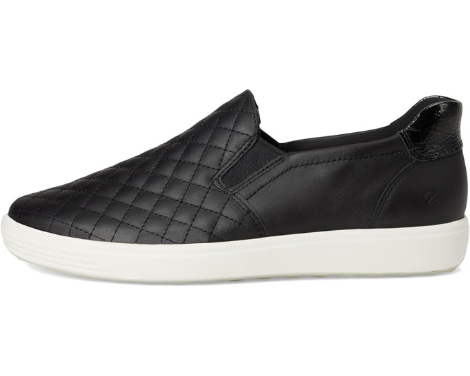 Мокасины ECCO Soft 7 Quilted Easy Slip-On с эластичной застежкой и стеганым верхом