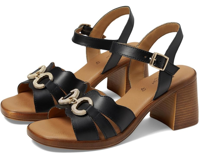 Сандалии Sardinia Spring Step с квадратным носком и фигурным кожаным верхом