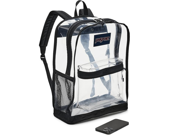 Прозрачный рюкзак JanSport Clear Pack с водонепроницаемым дном