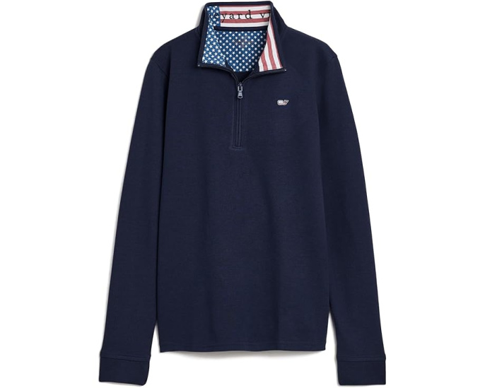 Детский свитшот Vineyard Vines Saltwater Quarter Zip с морским стилем
