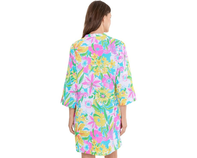 Lilly Pulitzer Льняное платье-туника Annadetta с цветочным принтом