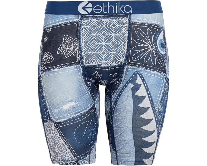 Трусы мужские ethika BMR Sashiko c двумя карманами, синие