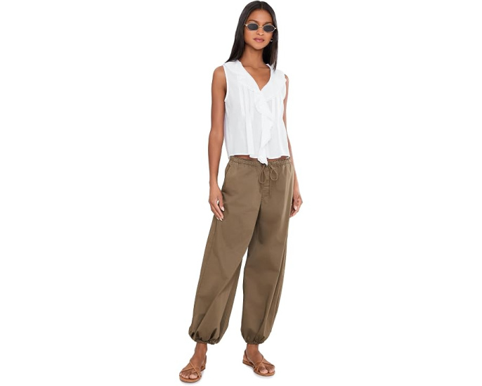 Madewell топ Bridget с V-образным вырезом и рюшами