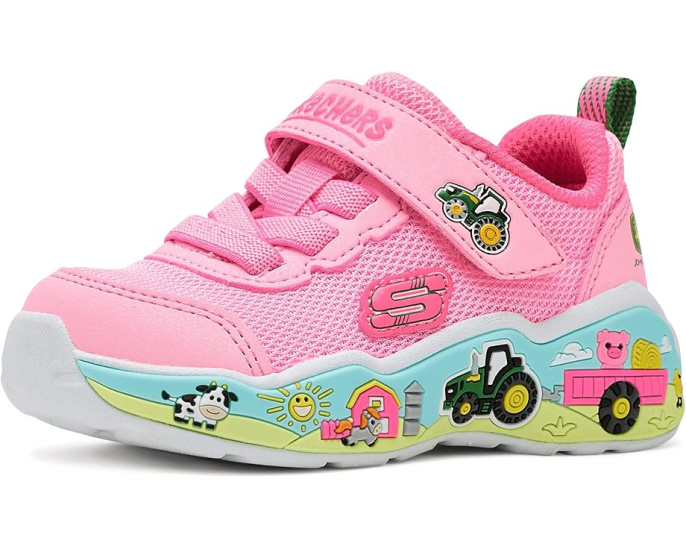 Детские кроссовки SKECHERS KIDS x John Deere с фермерским принтом