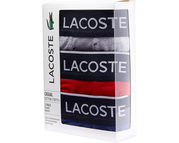 Lacoste Трусы боксеры 3 шт с принтом крокодила по всей поверхности